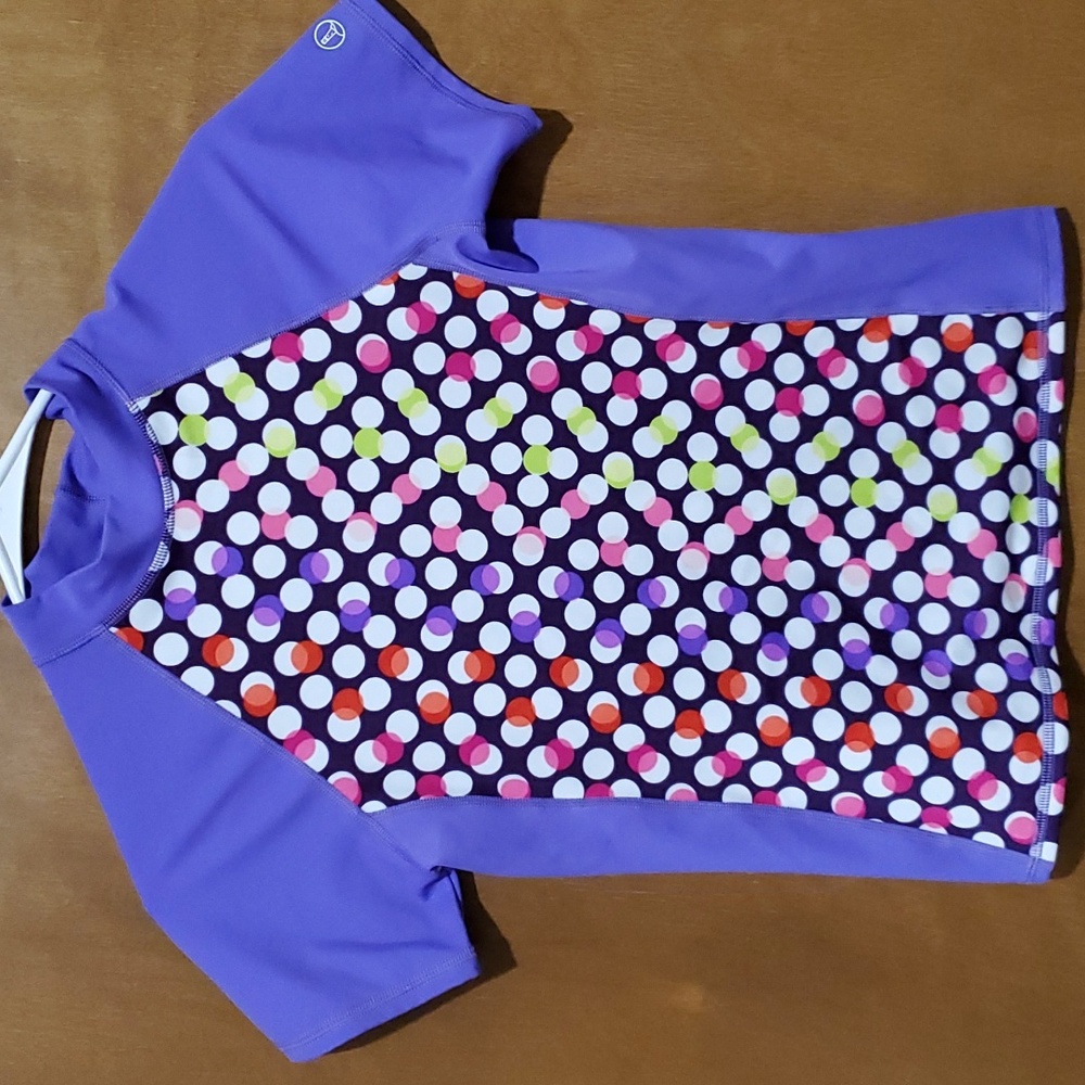 Lands' End Kids polka dot rashguard